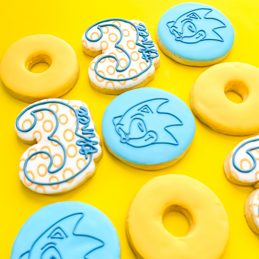 Sonic the Hedgehog Birthday Cookies