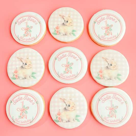 Some Bunny’s Turning One Birthday Cookies
