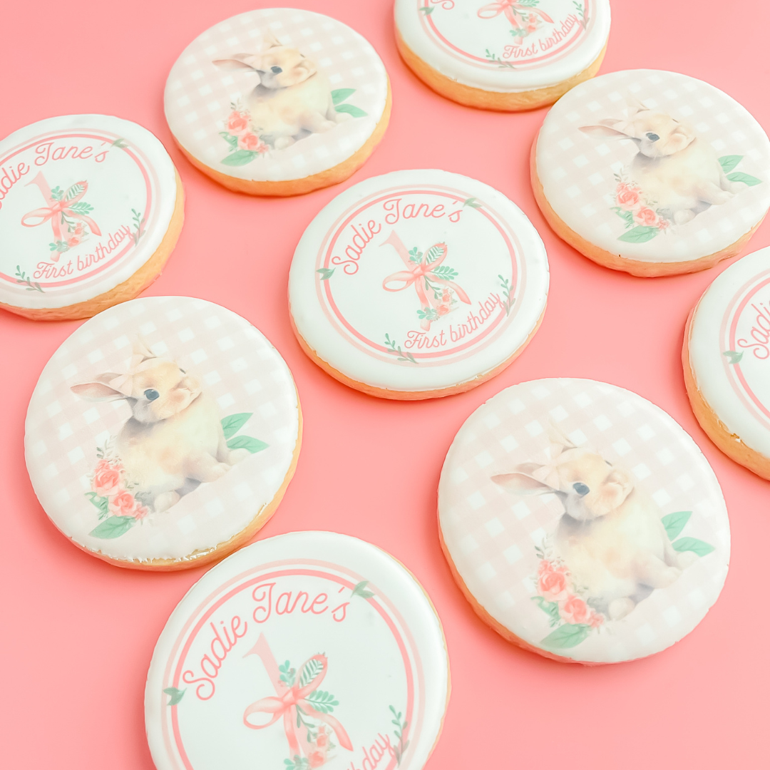 Some Bunny’s Turning One Birthday Cookies