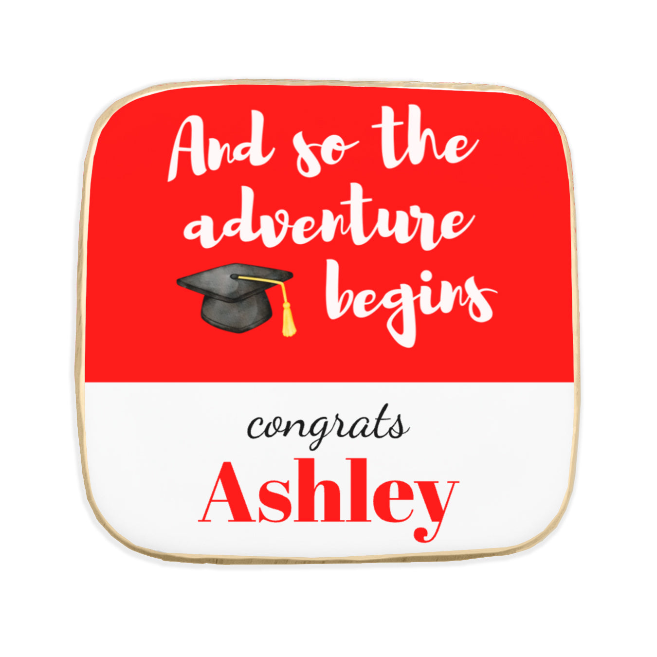 And So The Adventure Begins Custom Graduate Cookie