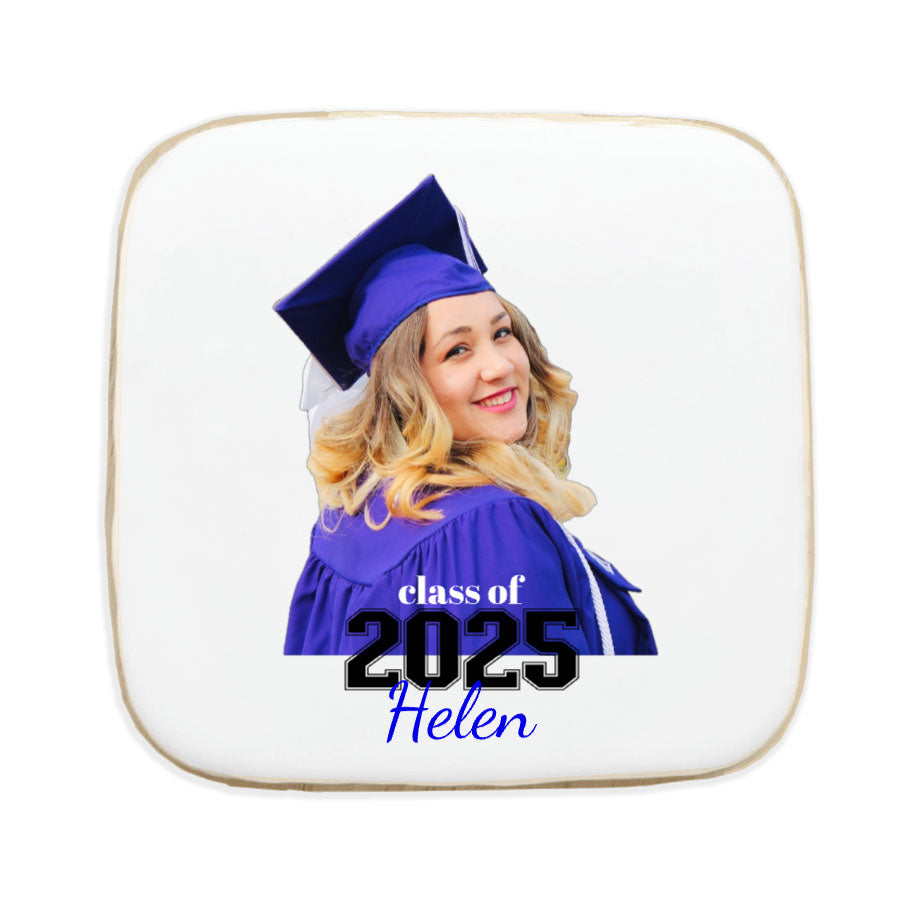Class of 2025 Graduation Photo Custom Cookie