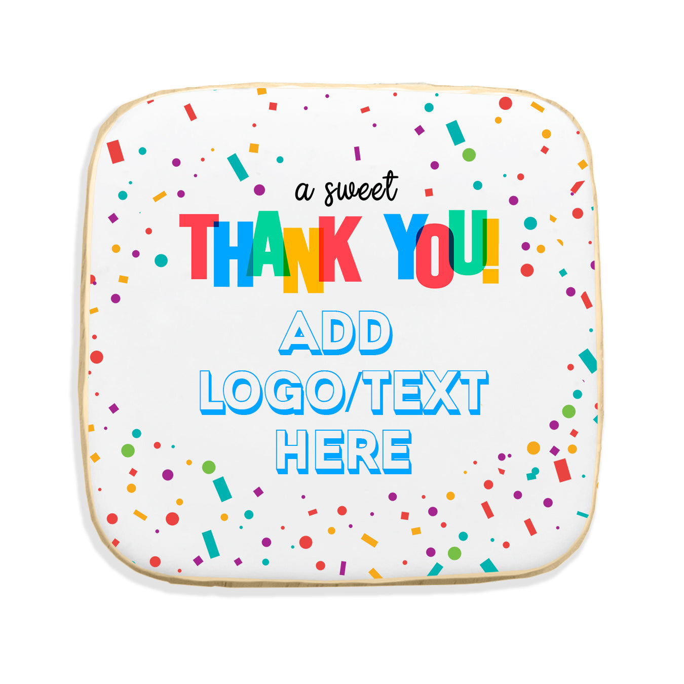 Custom Thank You Logo Square Cookies