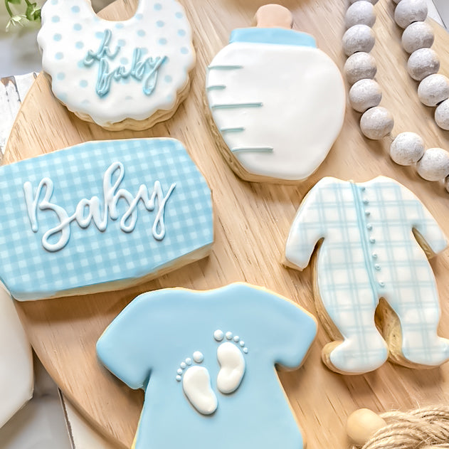 Blue Baby Boy Cookies
