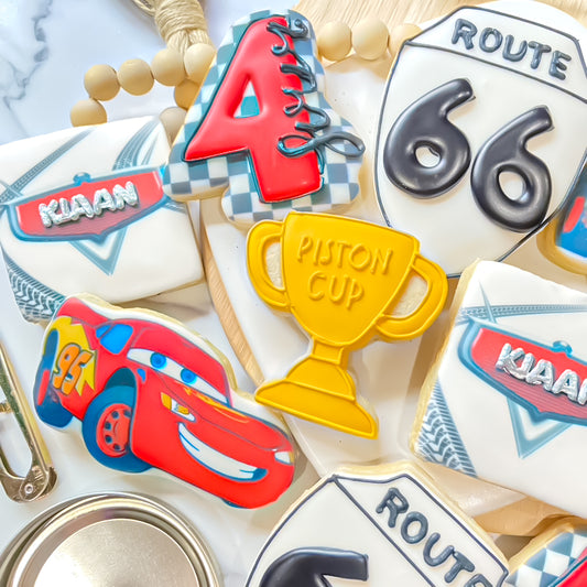 Race Car Birthday Cookies