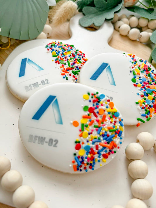 Custom 
Branded 
Sprinkle Celebration Cookies