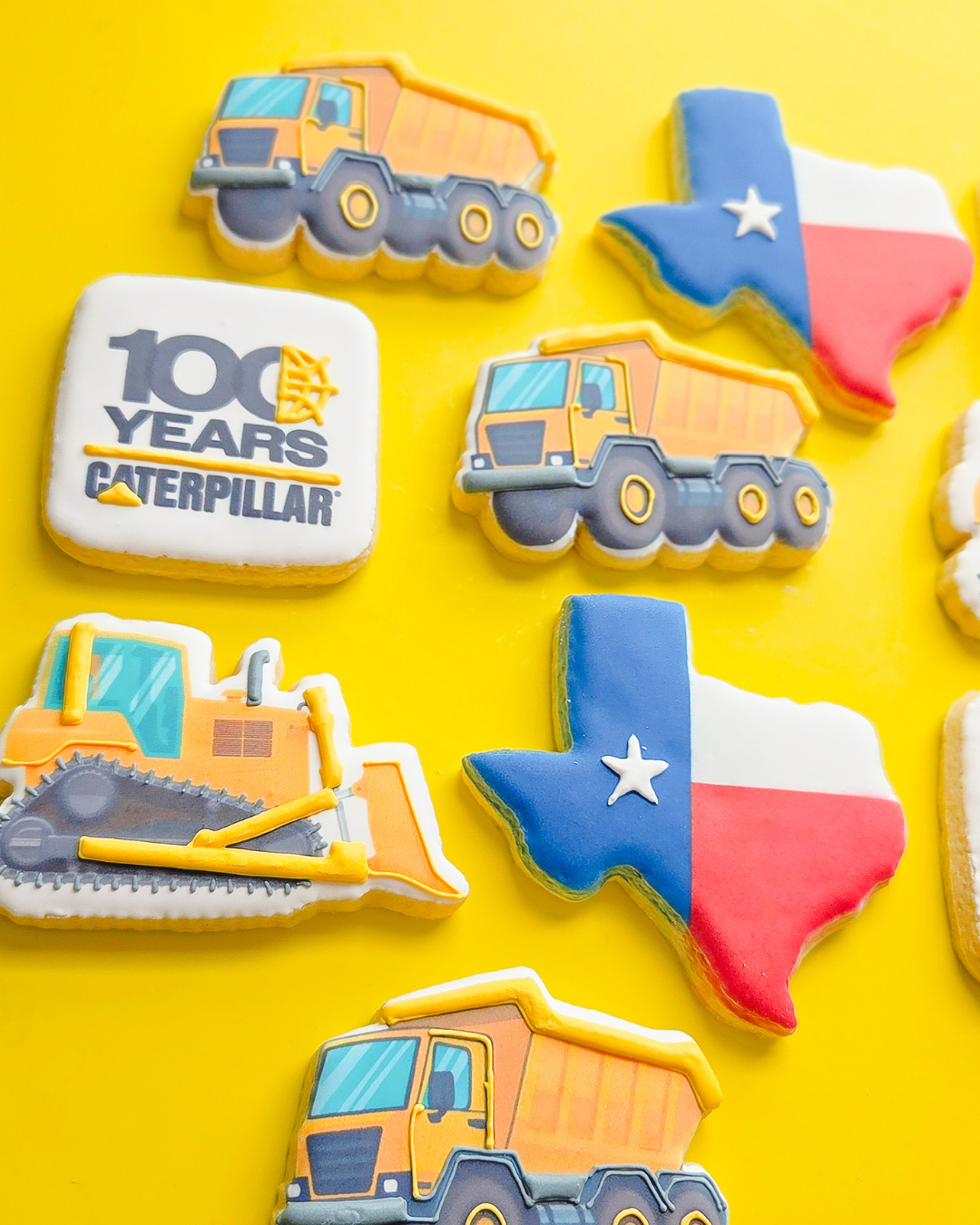 Texas Construction & Caterpillar Cookies