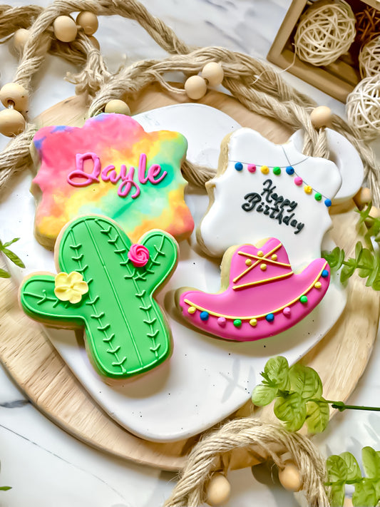 Fiesta Happy Birthday Cookies
