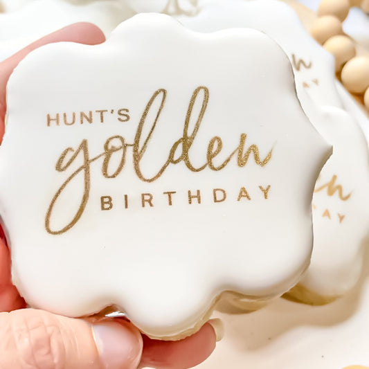Golden Birthday Cookies