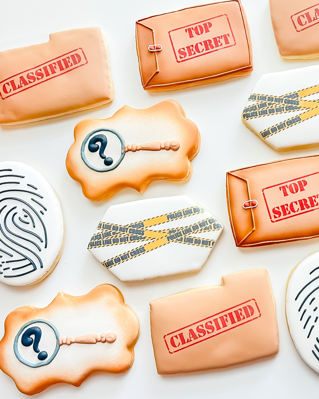 Top Secret Case File Detective Themed Cookie Set