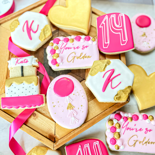 Kate Golden Birthday Cookies