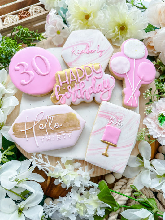 Modern Happy Birthday Cookies