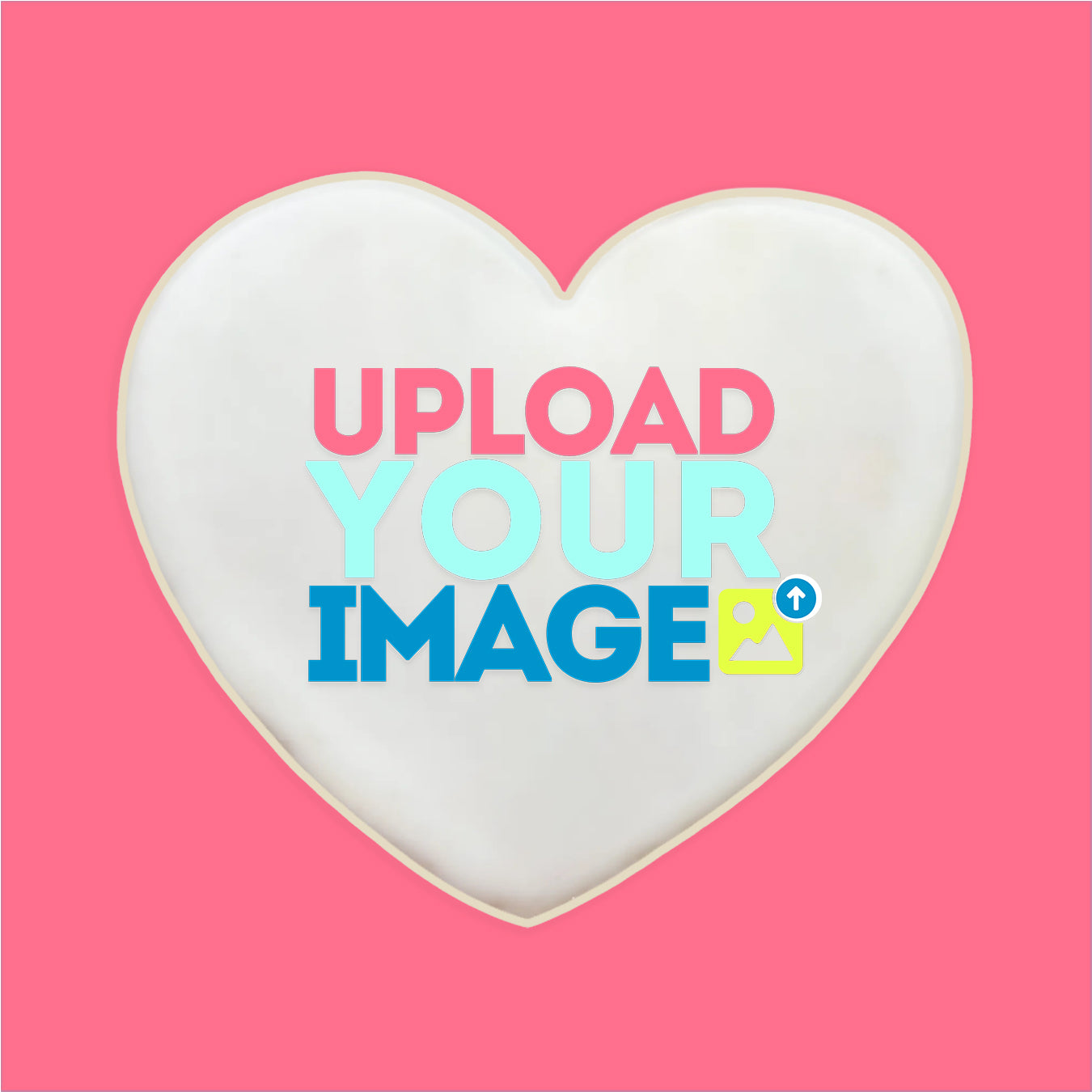Custom Image Heart Cookies