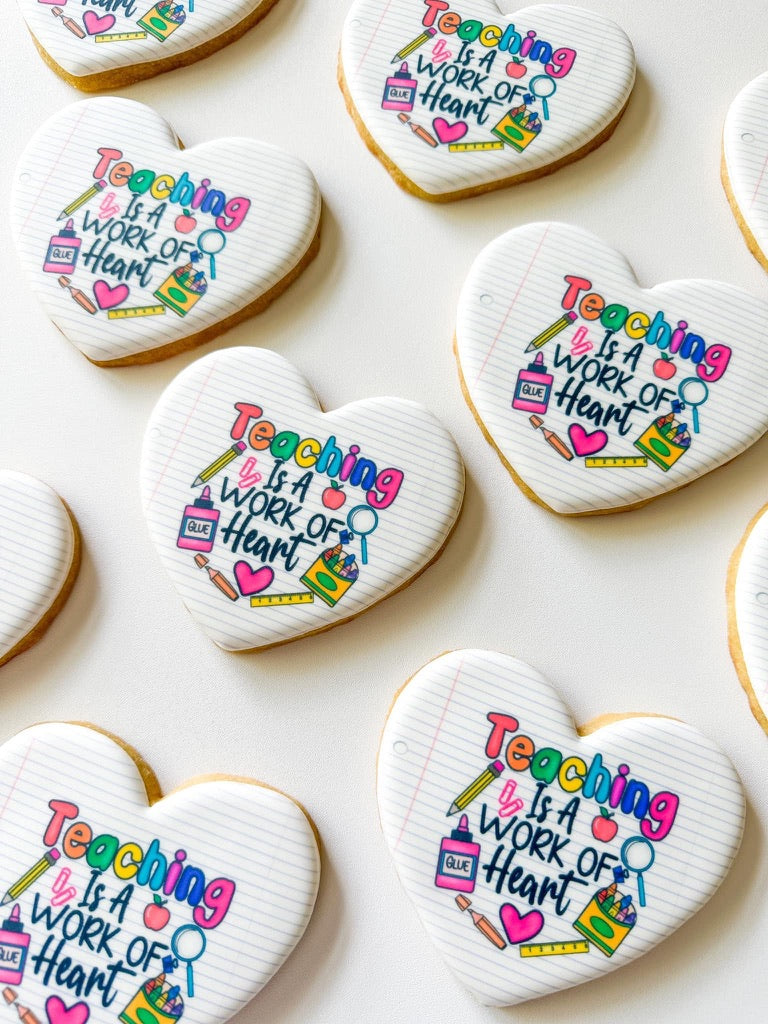 Custom Image Heart Cookies