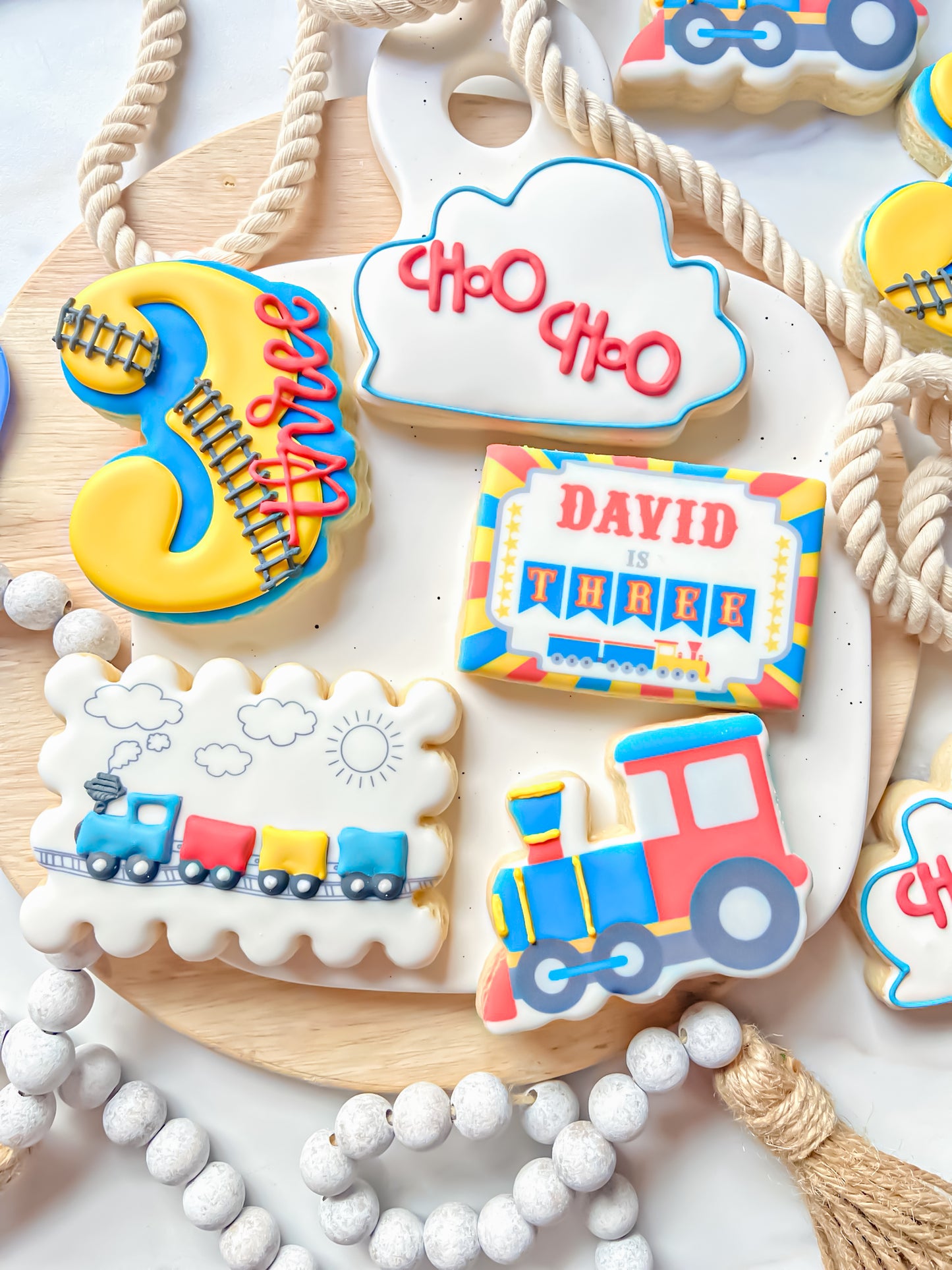 Train Birthday Cookies