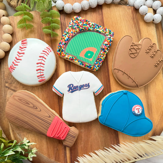 Texas Rangers Baseball Cookies