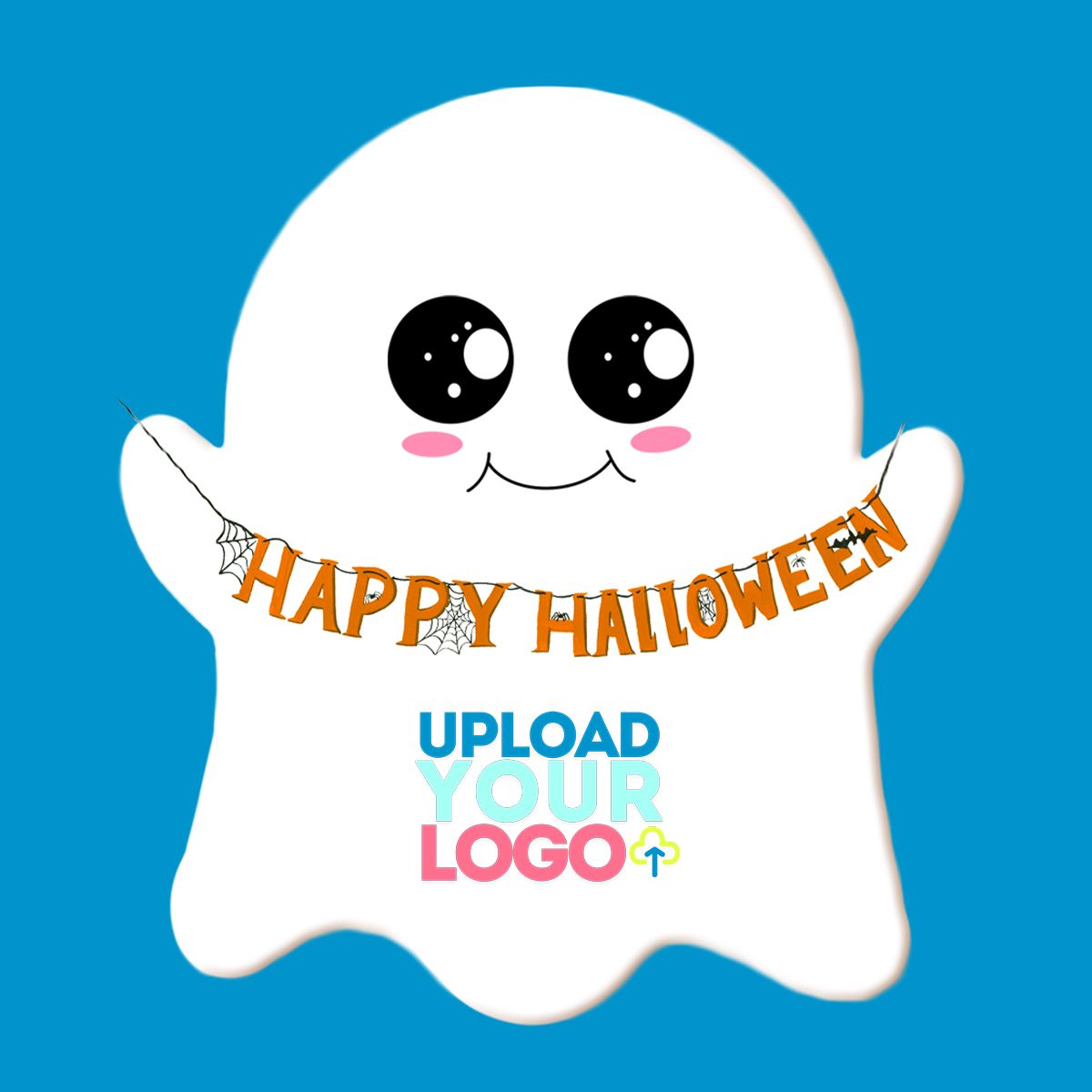 Spooktacularly Sweet: Custom Logo Halloween Ghost Cookies