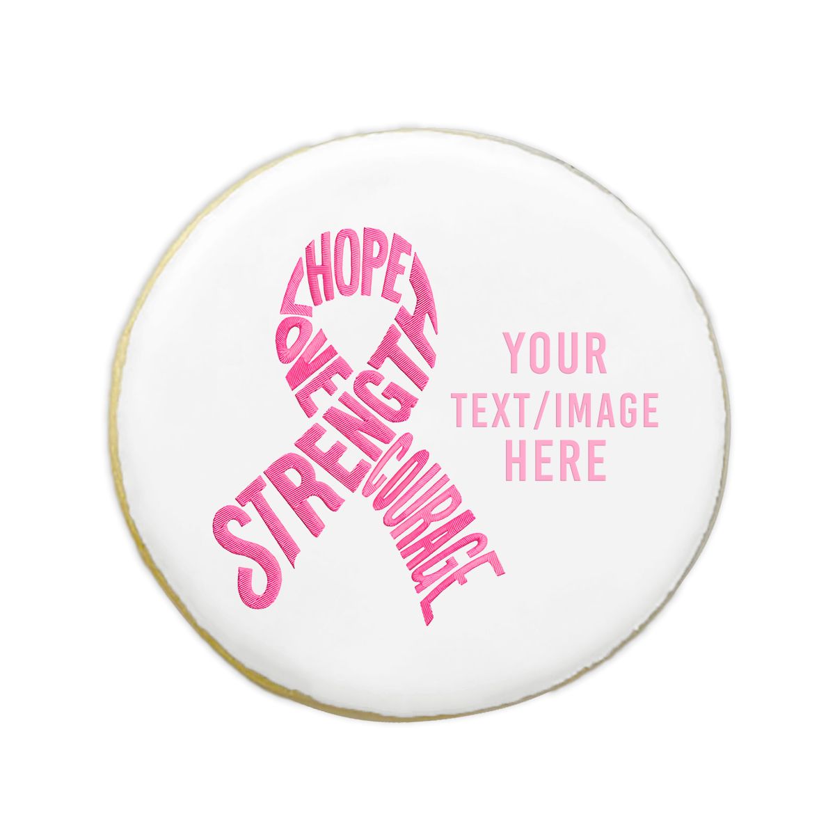 Custom Breast Cancer Awareness Ribbon Cookies