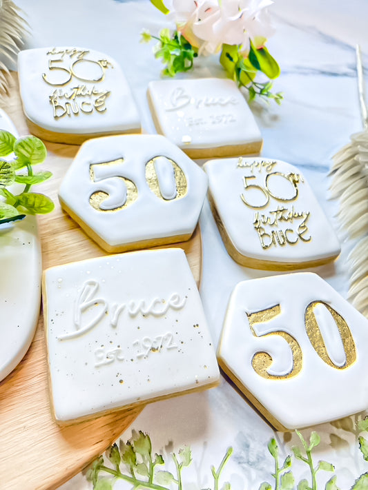 50th Birthday Cookies