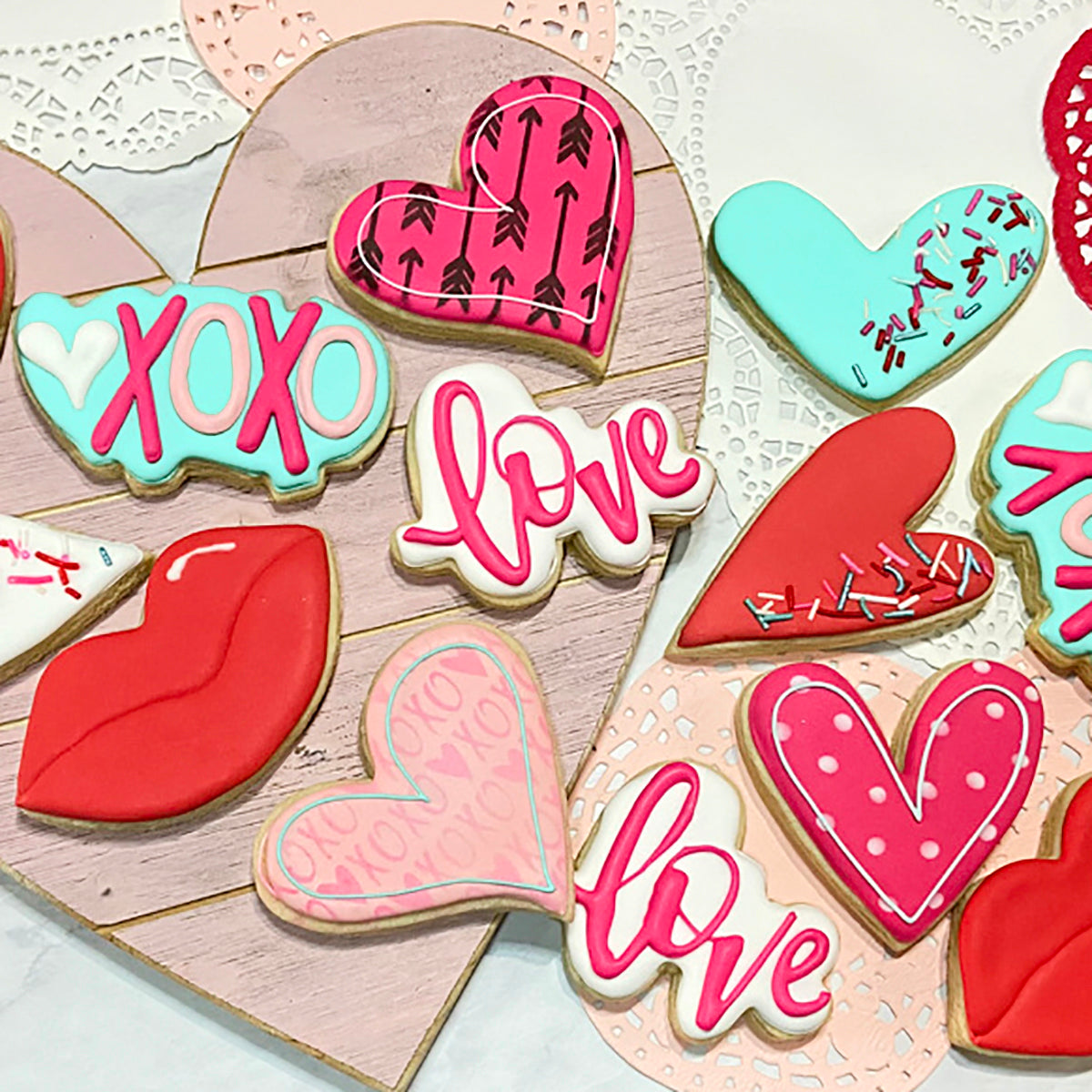 XOXO Valentine's Day Sugar Cookies