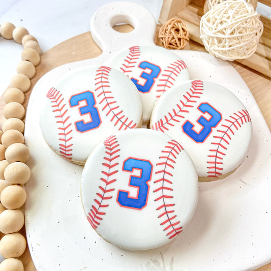 Custom Baseball Sugar Cookies