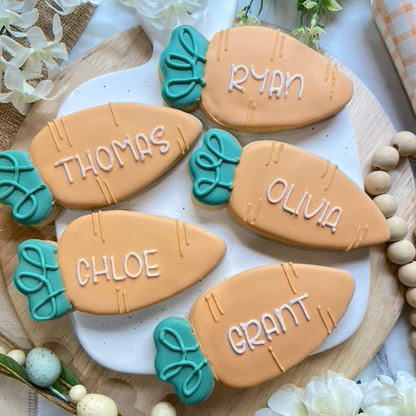 Personalized 
Carrot Name 
Tag Cookies