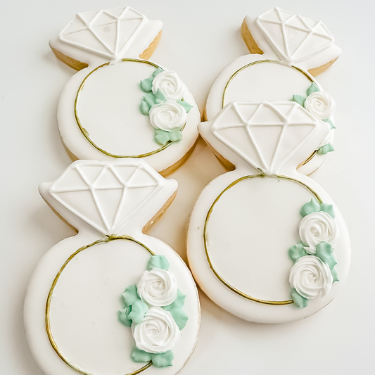 Engagement Ring Bridal Shower Cookies