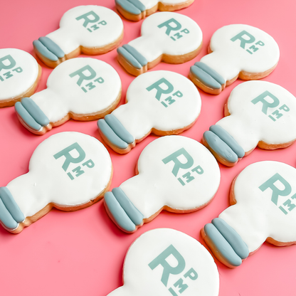 Custom Light Bulb Logo Cookies – Branded Corporate Treats