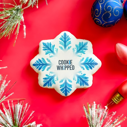 Upload Your Own Logo Snowflake Cookies
