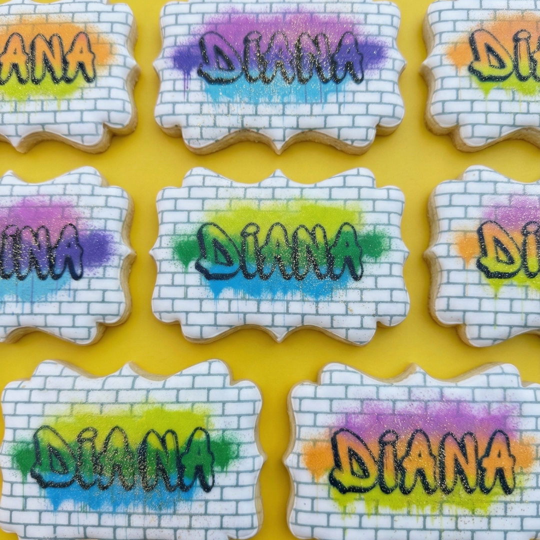 Personalized Graffiti Name Cookies