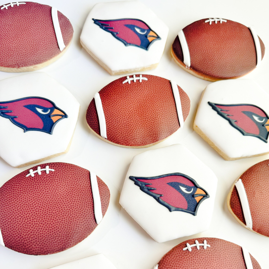 Football and Team Mascot Cookies