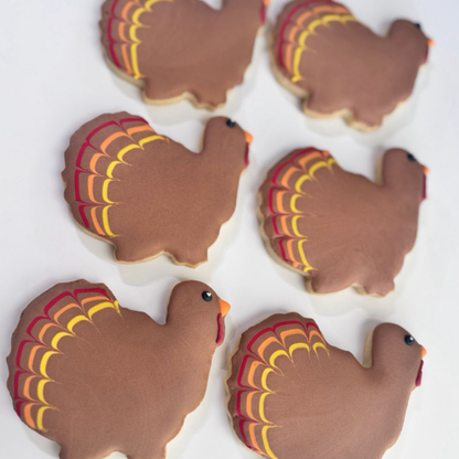 Turkey-Shaped 
Thanksgiving 
Sugar Cookies