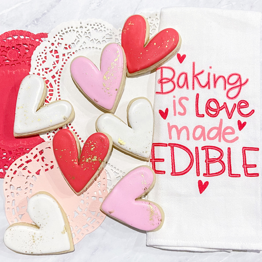 Mini Valentine's Day Heart Sugar Cookies