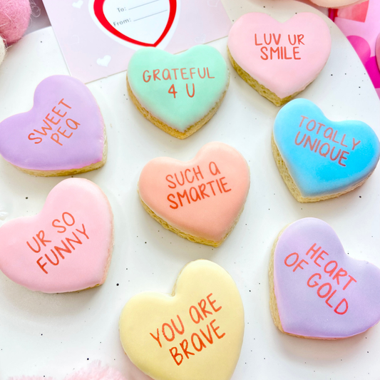 Kind Hearted Conversation 
Heart Sugar Cookies