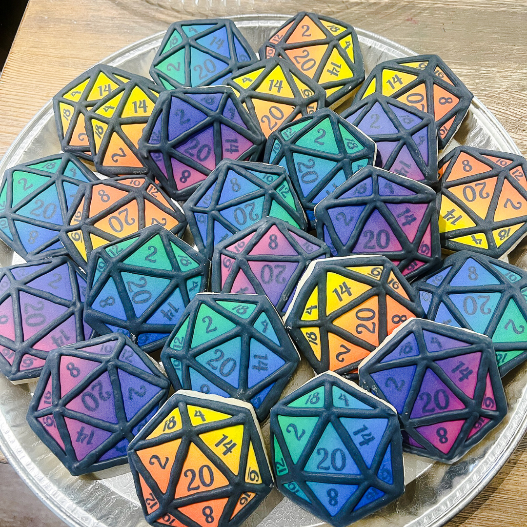 D20 Dice Cookies