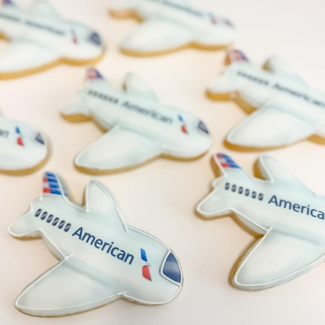 Custom Airplane Sugar Cookies