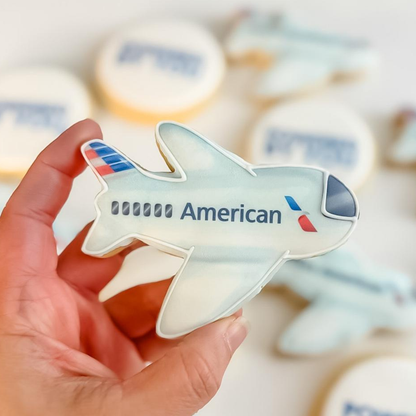 Custom Airplane Sugar Cookies