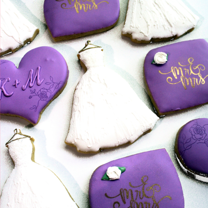 Lavender Floral Bridal Cookie Set
