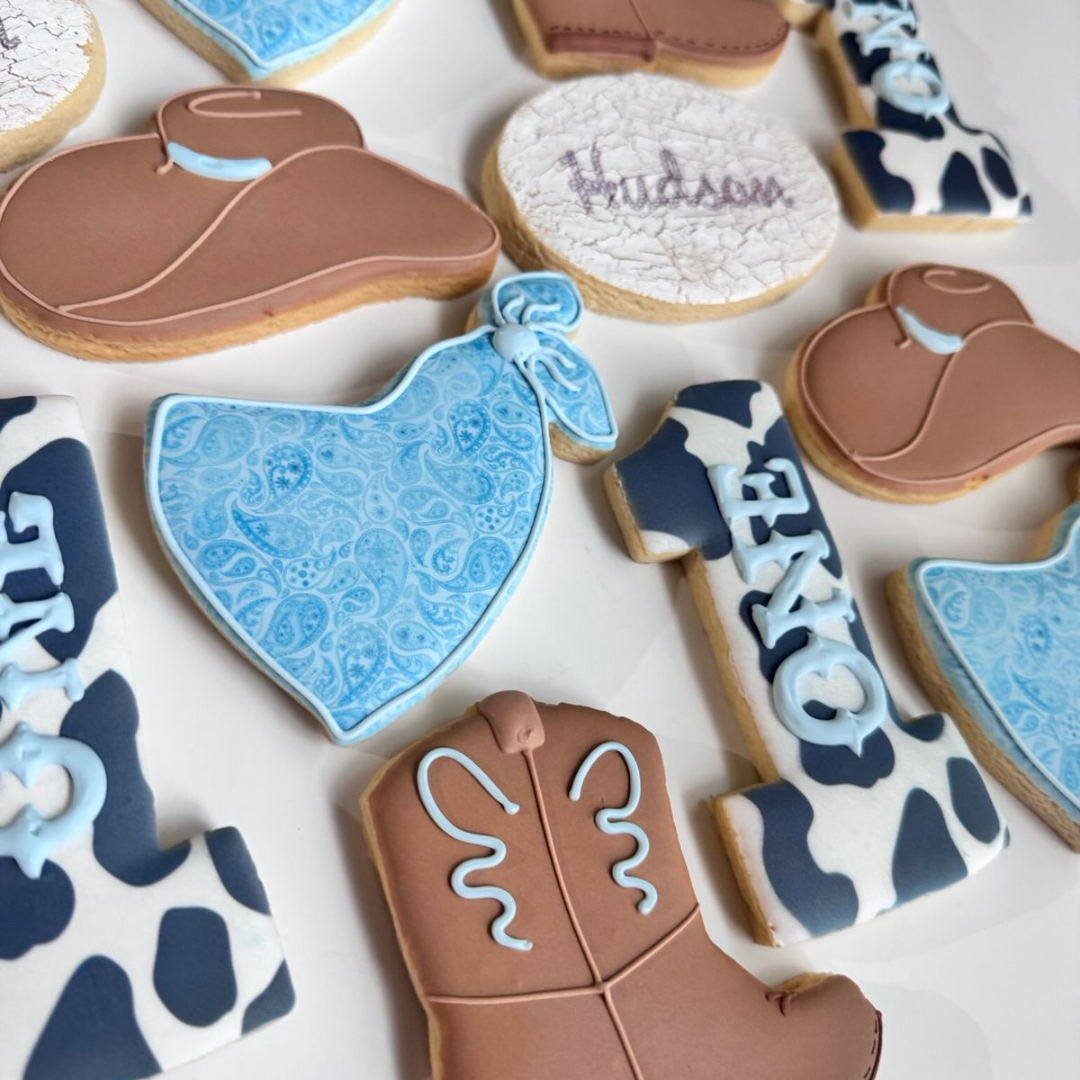 Little Cowboy's 1st Birthday Cookie Set