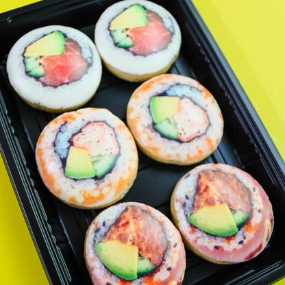 Custom Sushi Roll Sugar Cookies