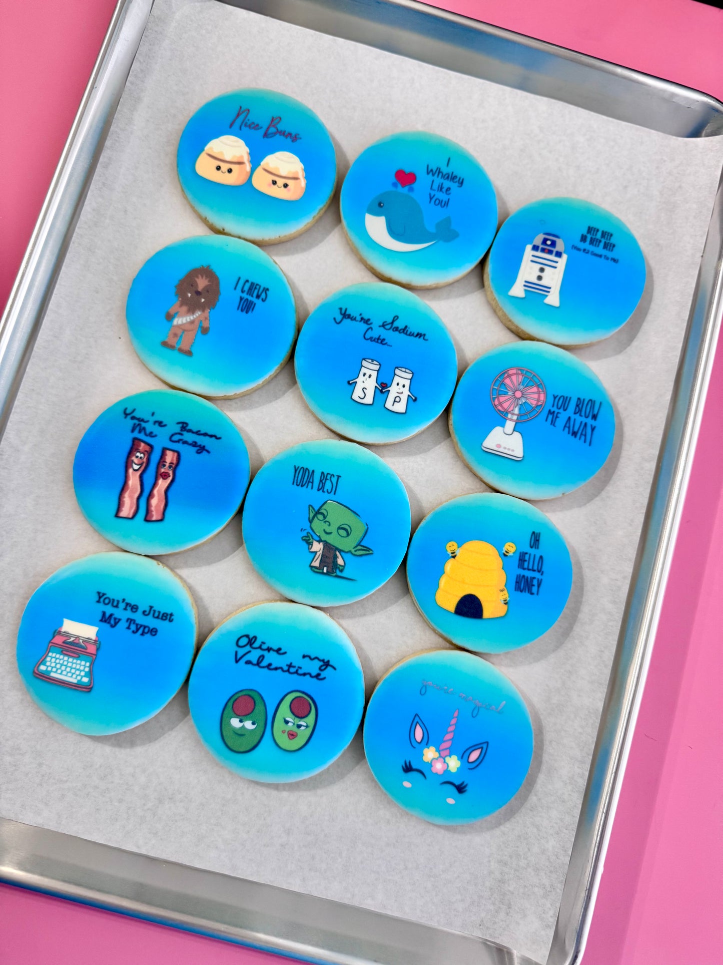 Punny Valentine Cookies