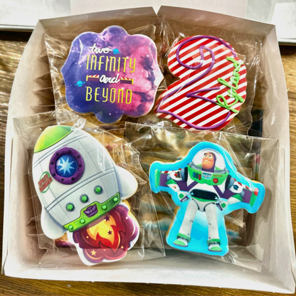 "Two Infinity and Beyond" Buzz Lightyear Birthday Cookies