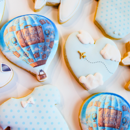 Adventure Awaits Baby Shower Cookies