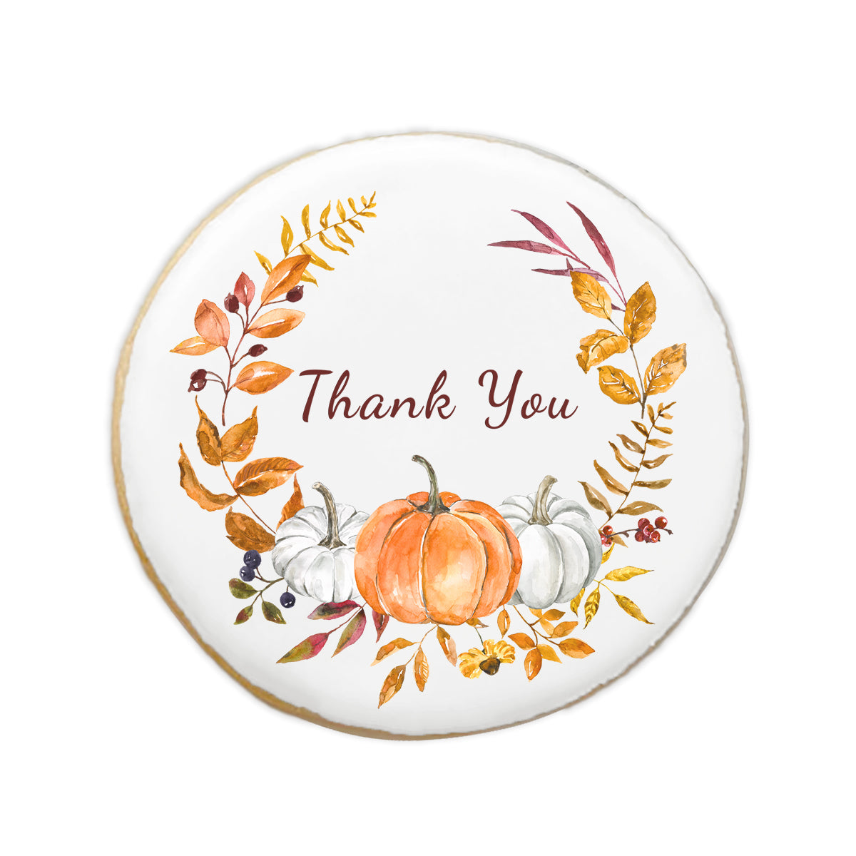 Autumn Employee Appreciation Thank You Wreath Cookie