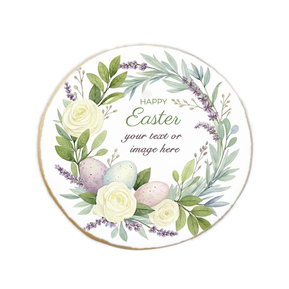 Lovely Easter Floral Wreath Cookie