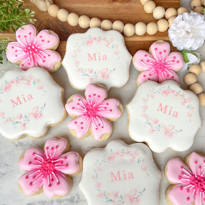 Personalized 
Floral 
Sugar Cookies