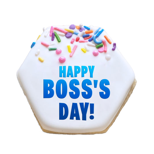 Custom Confetti Boss’s Day Cookie
