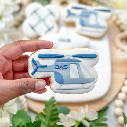 Custom Helicopter Sugar Cookies