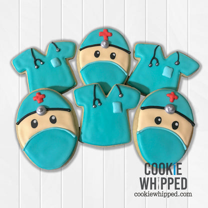 Surgeon Scrubs Cookie Set