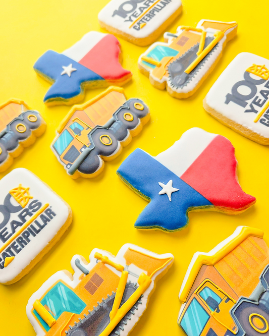 Texas Construction & Caterpillar Cookies