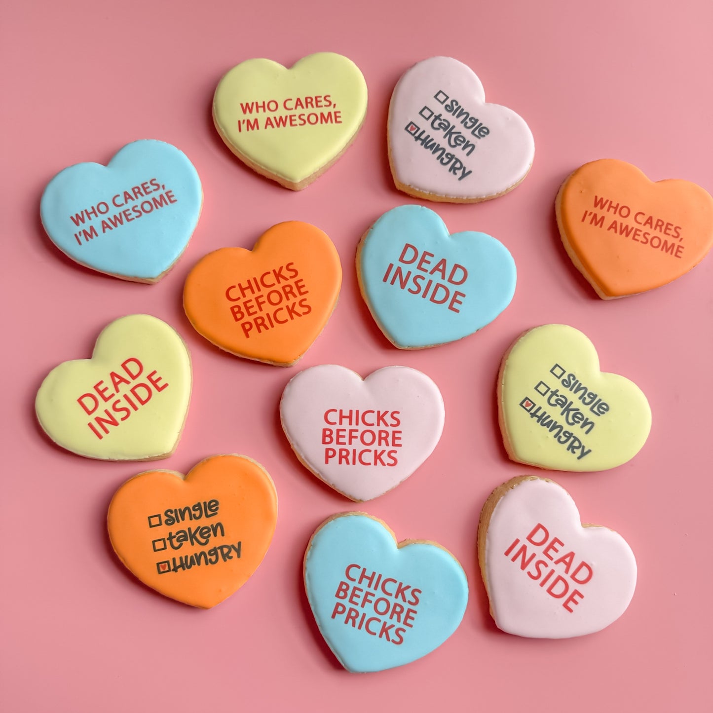 Custom Logo Heart Cookies